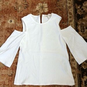 Never worn Maje white Lina cold-shoulder Top
